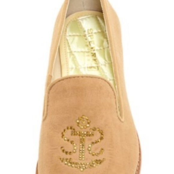 🌟HOST PICK🌟 S⚓️S⛵️Sand Suede Leather Sperry Jeweled Loafer - Picture 11 of 15